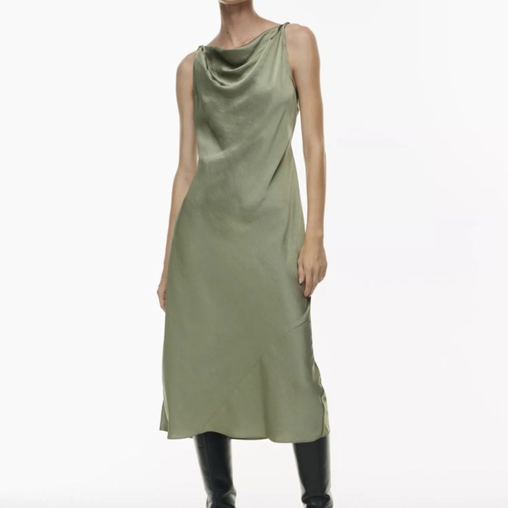 WILFRED Sage Green Goddess Dress